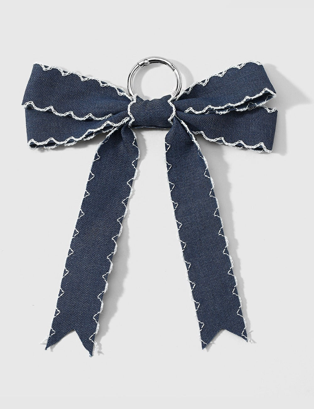 Denim Bow Bag Charm