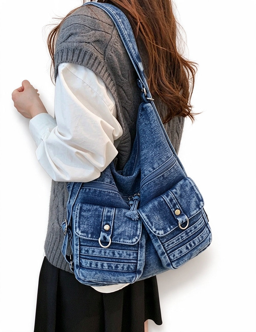 Denim Backpack Bag