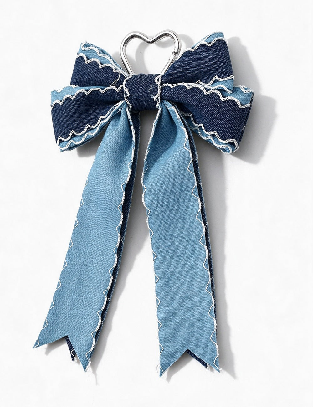 Denim Bow Bag Charm
