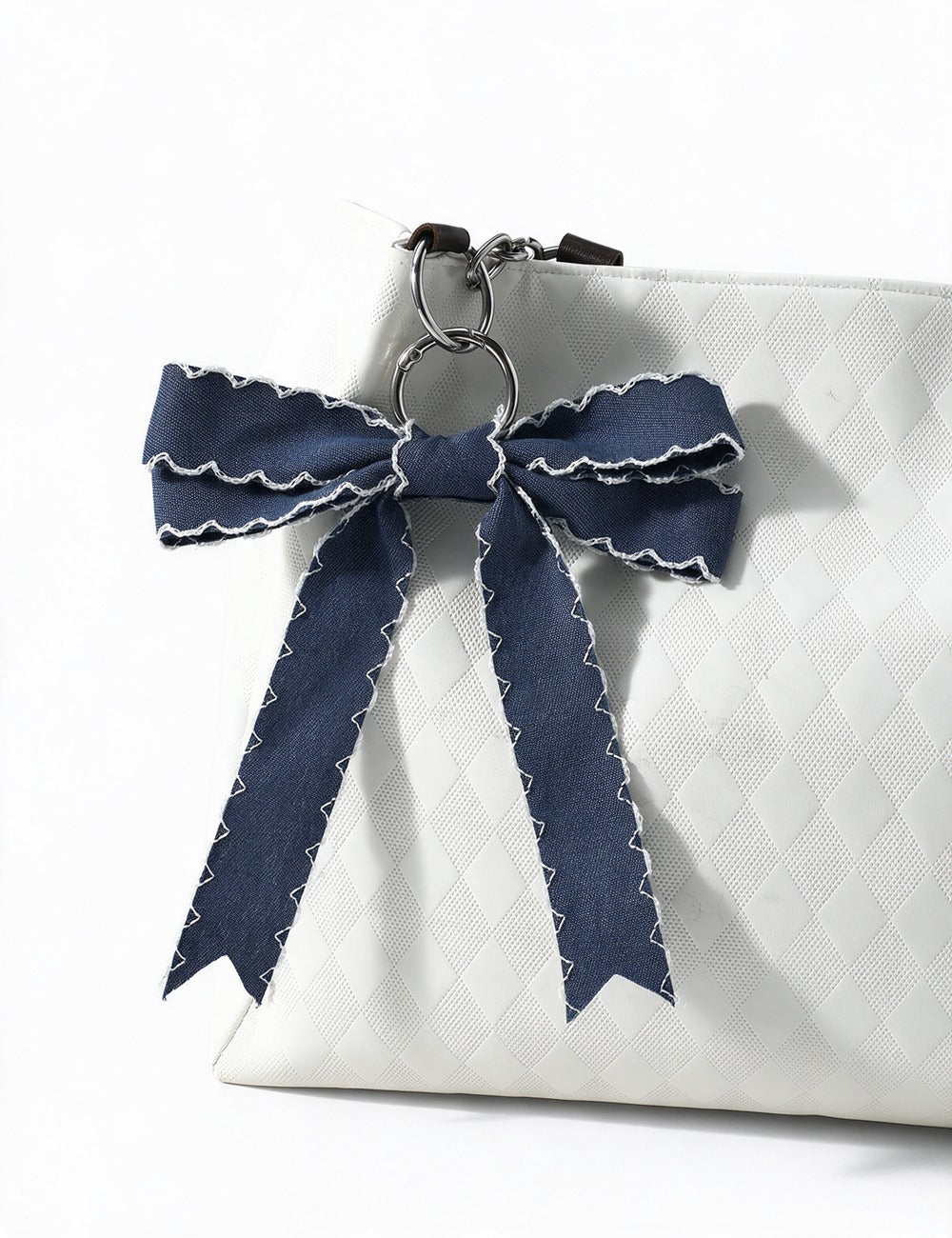 Denim Bow Bag Charm