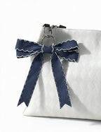 Denim Bow Bag Charm