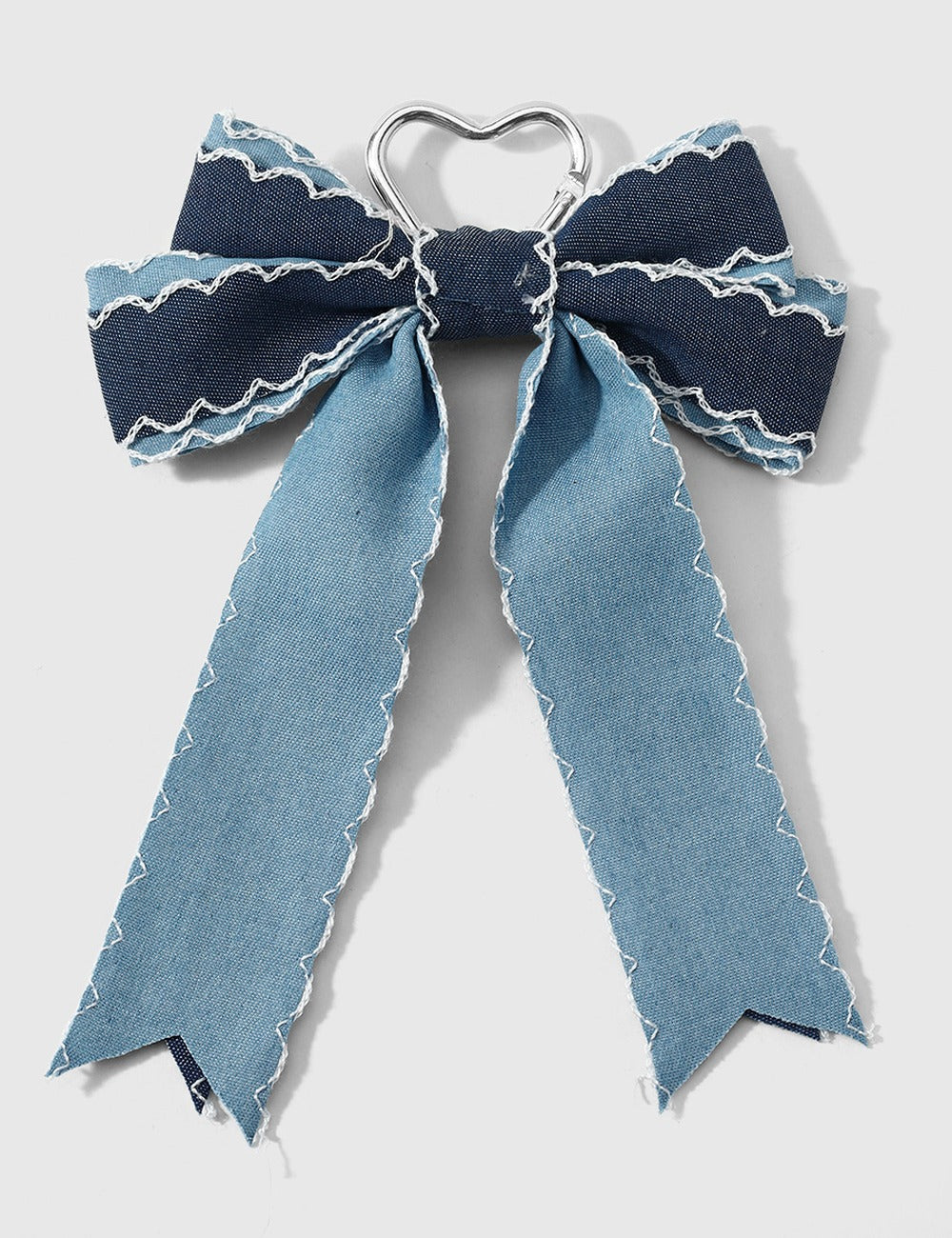 Denim Bow Bag Charm