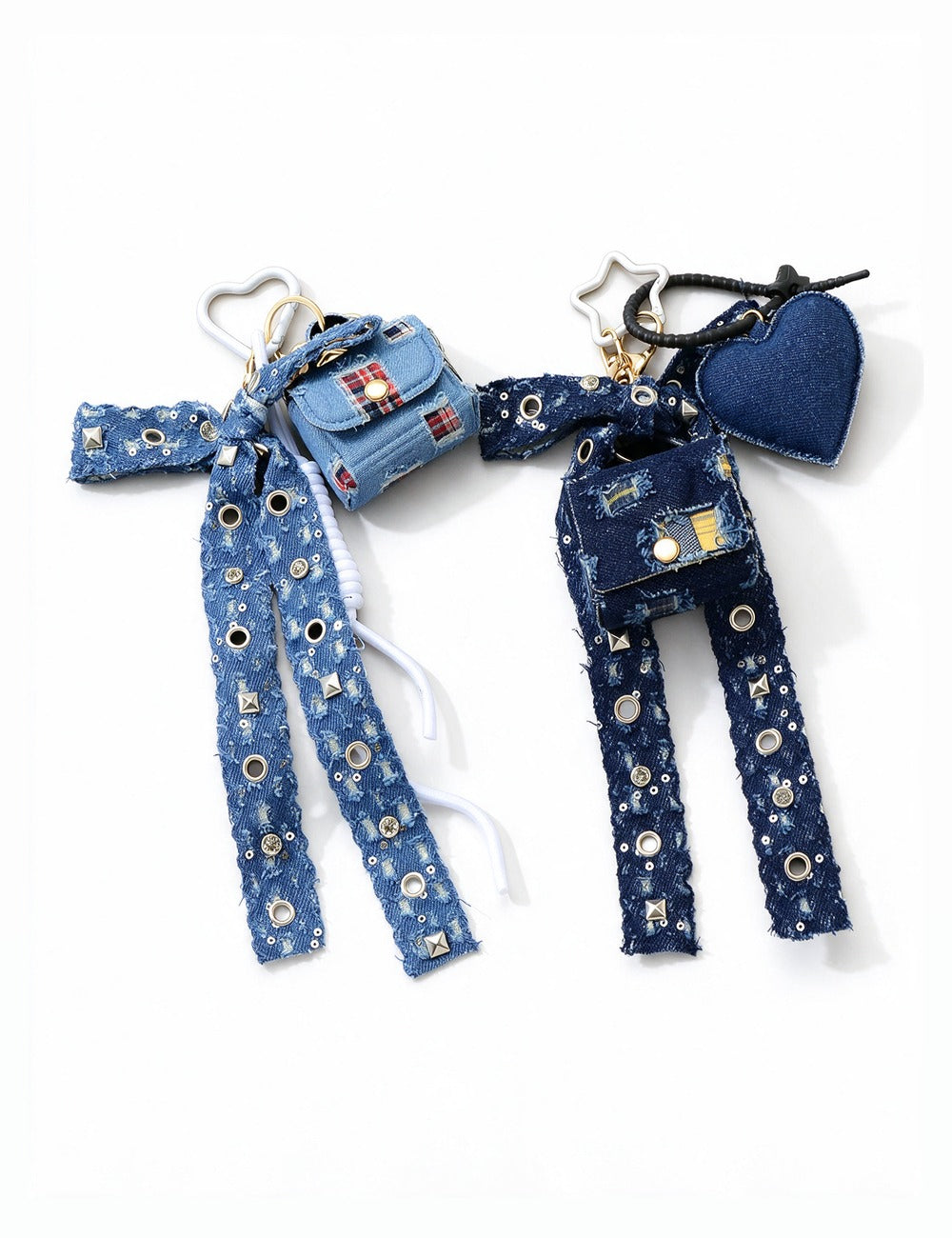 Denim Hand Bag Keychain