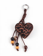 Leopard Heart Bag Charm