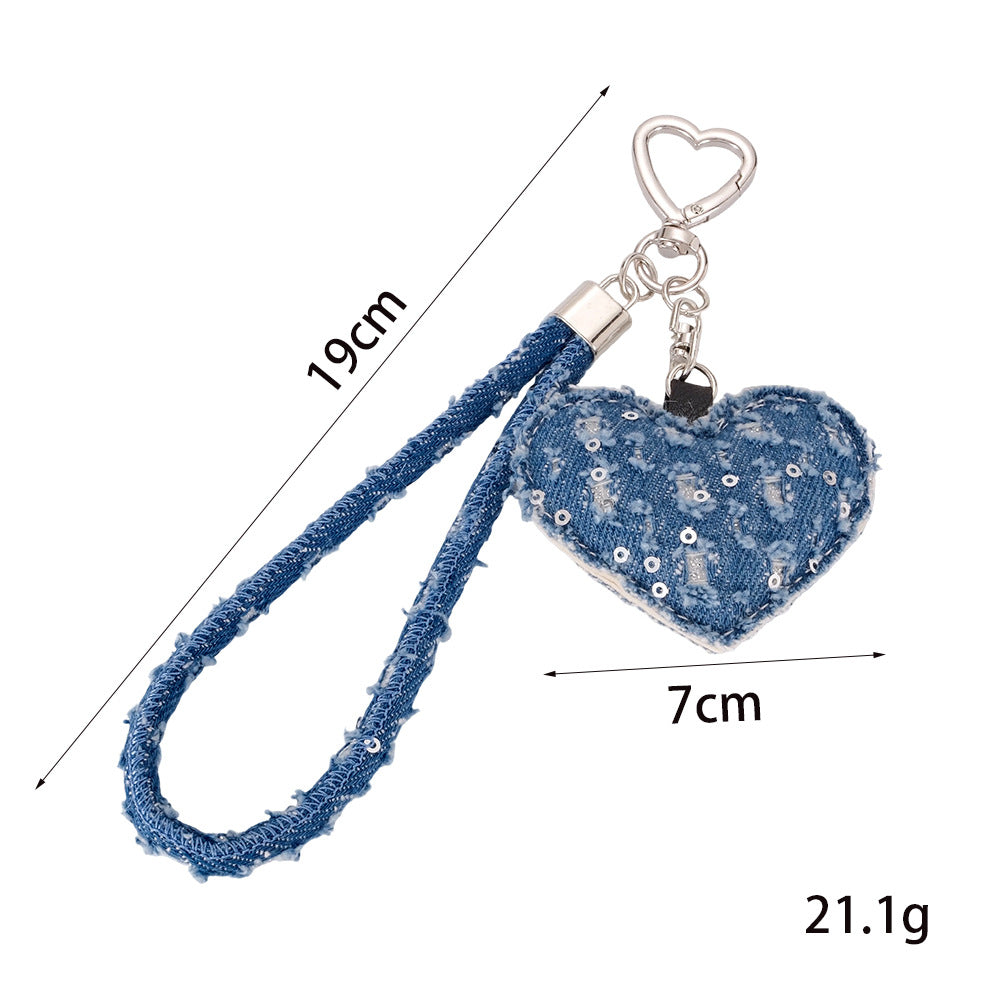 Denim Heart Pendant