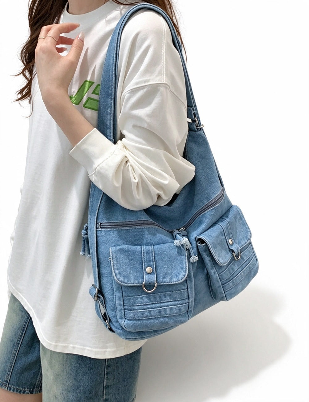 Denim Backpack Bag