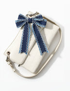 Denim Bow Bag Charm