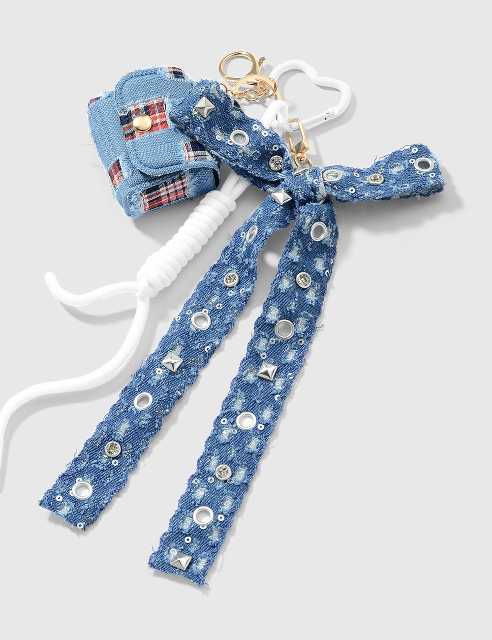 Denim Hand Bag Keychain