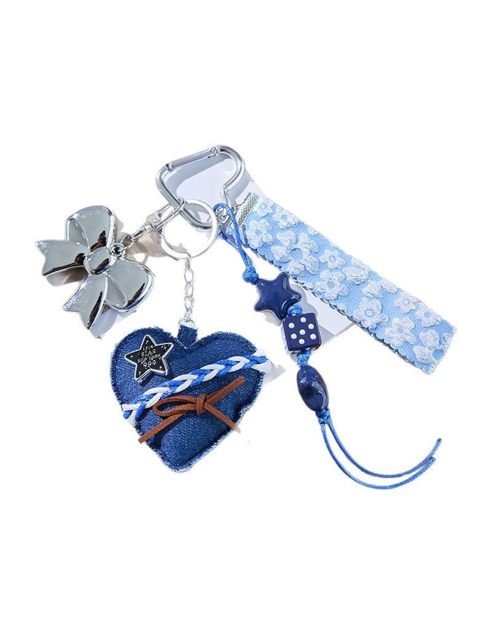 Denim Heart Pendant