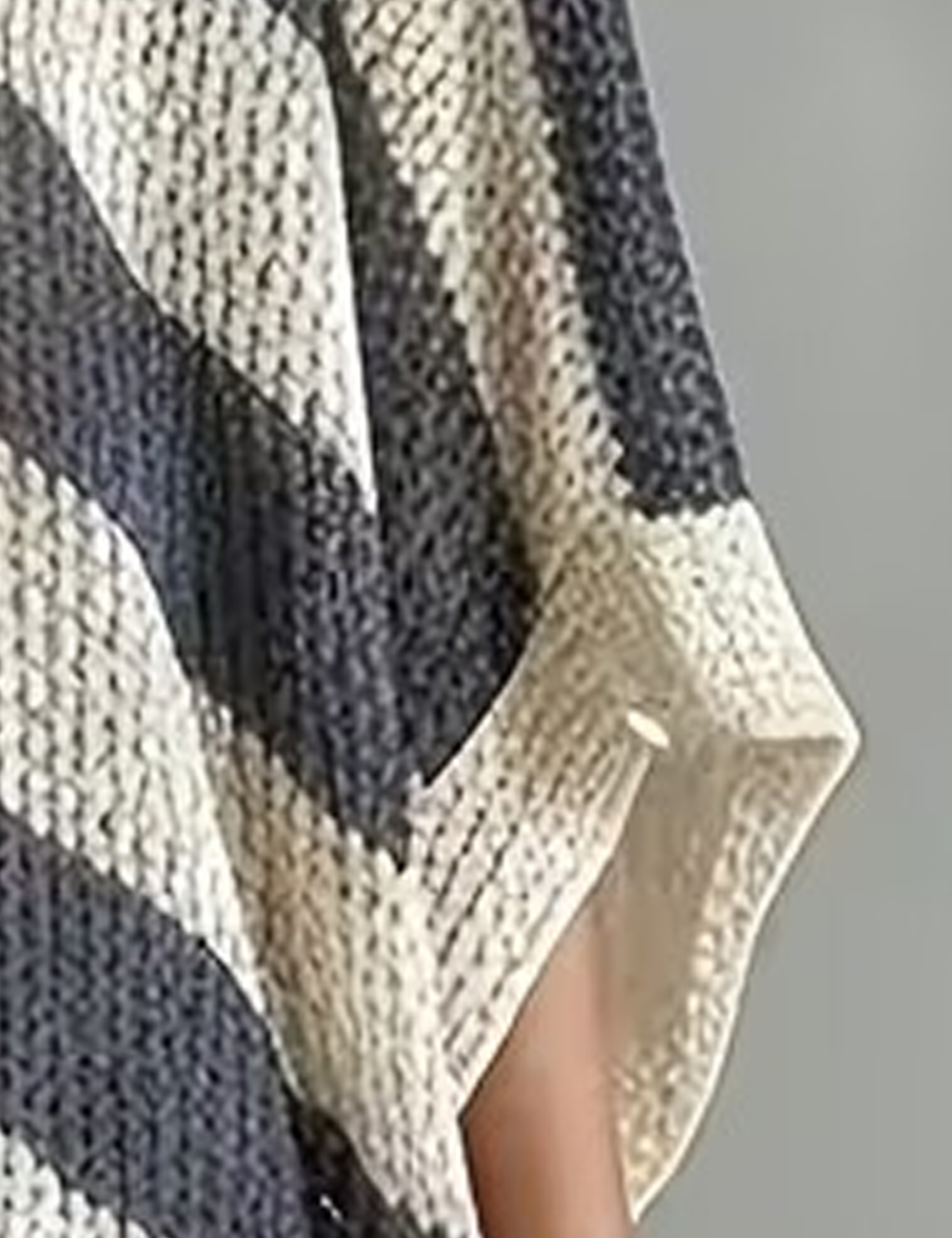 Ladies Casual Striped V-Neck Short Sleeve Knit Mini Dress
