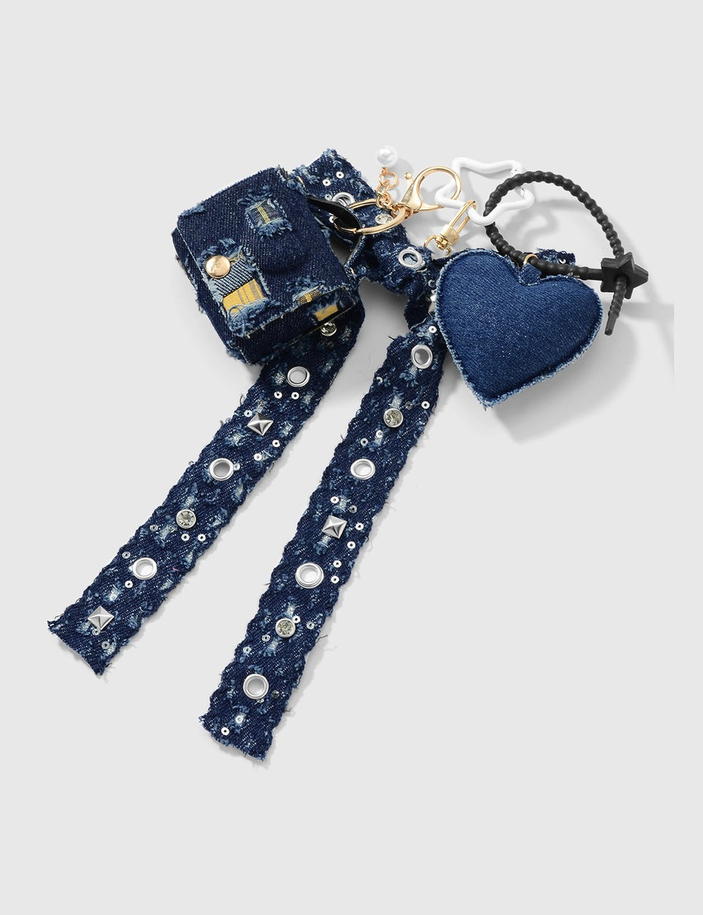 Denim Hand Bag Keychain