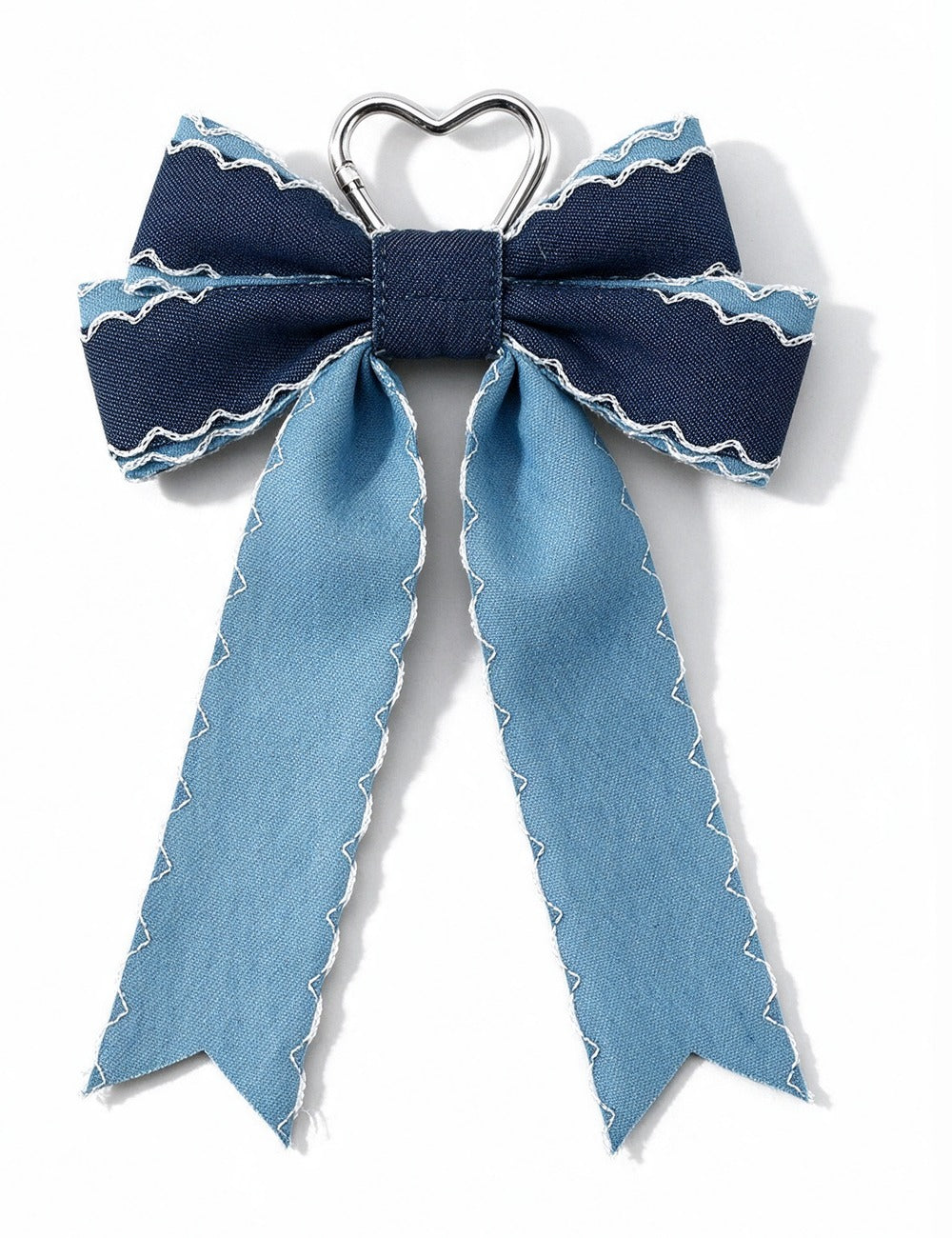 Denim Bow Bag Charm
