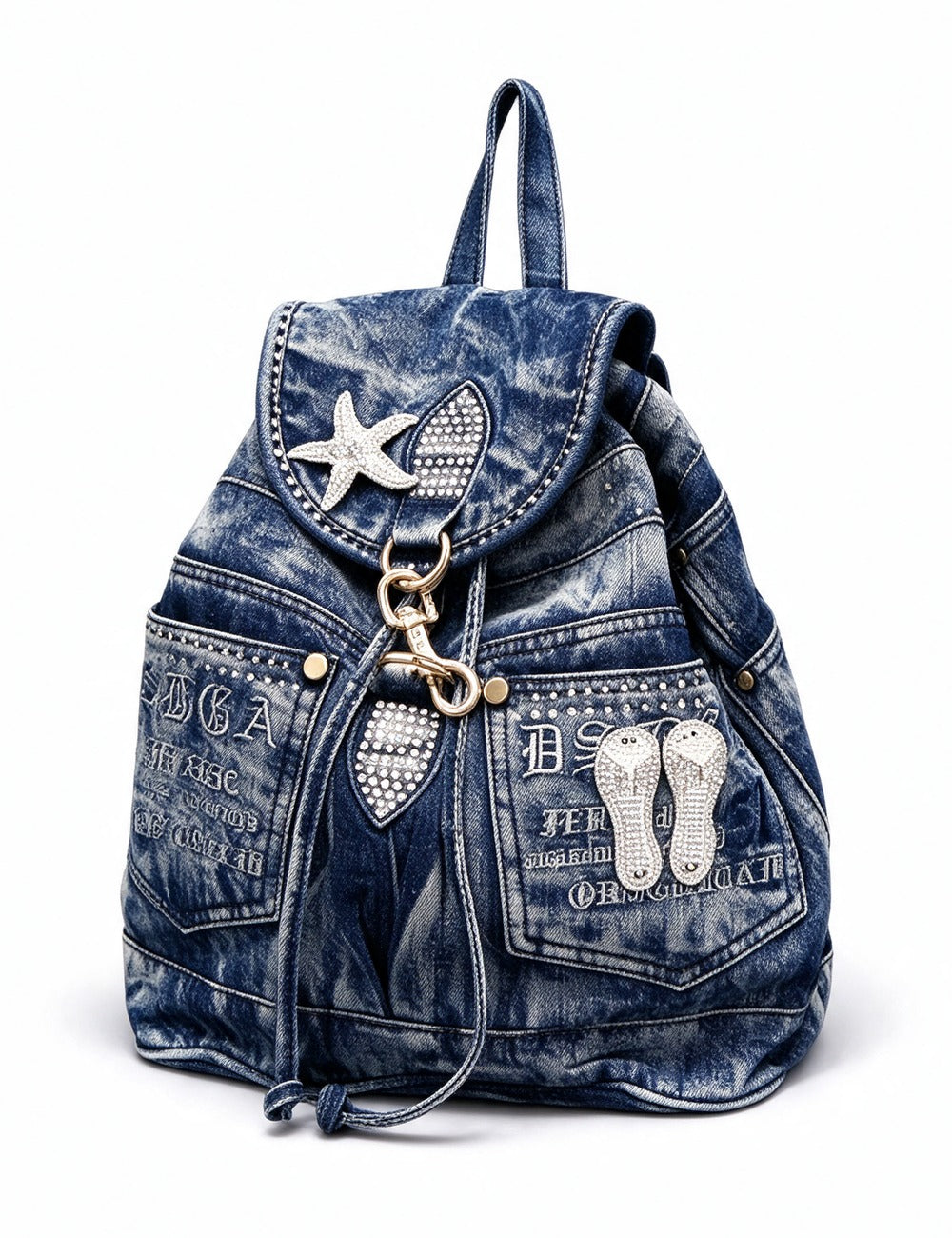 Denim Backpack Bag