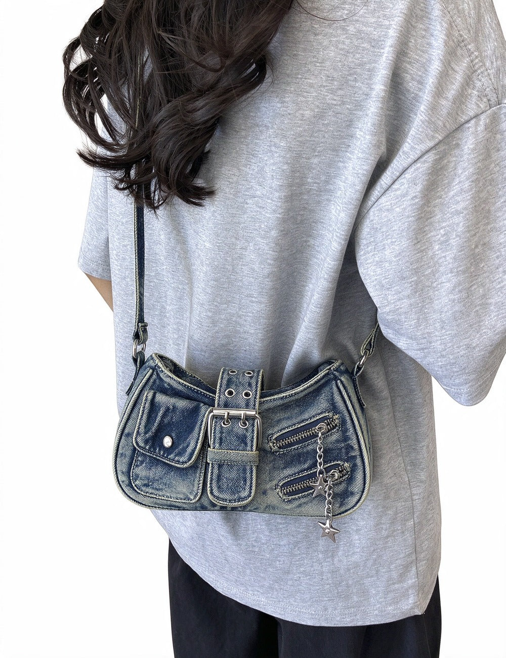 Denim Crossbody Bag
