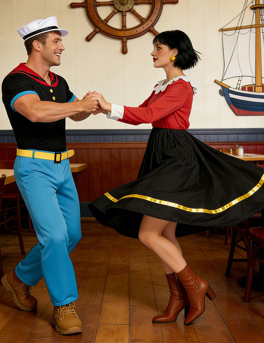 Women Popeye Olive Oyl Costume
