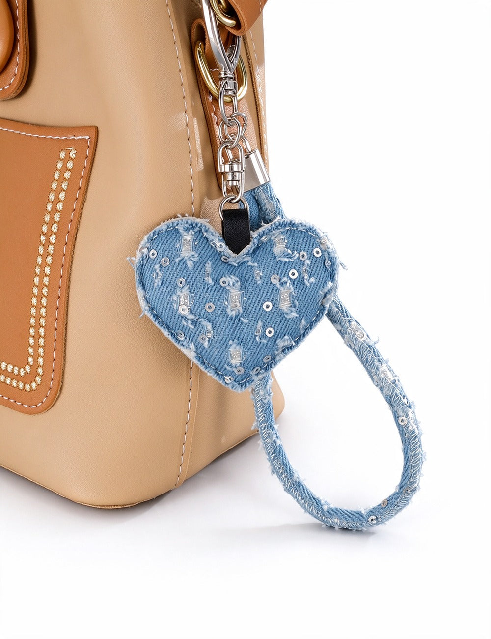 Denim Heart Pendant