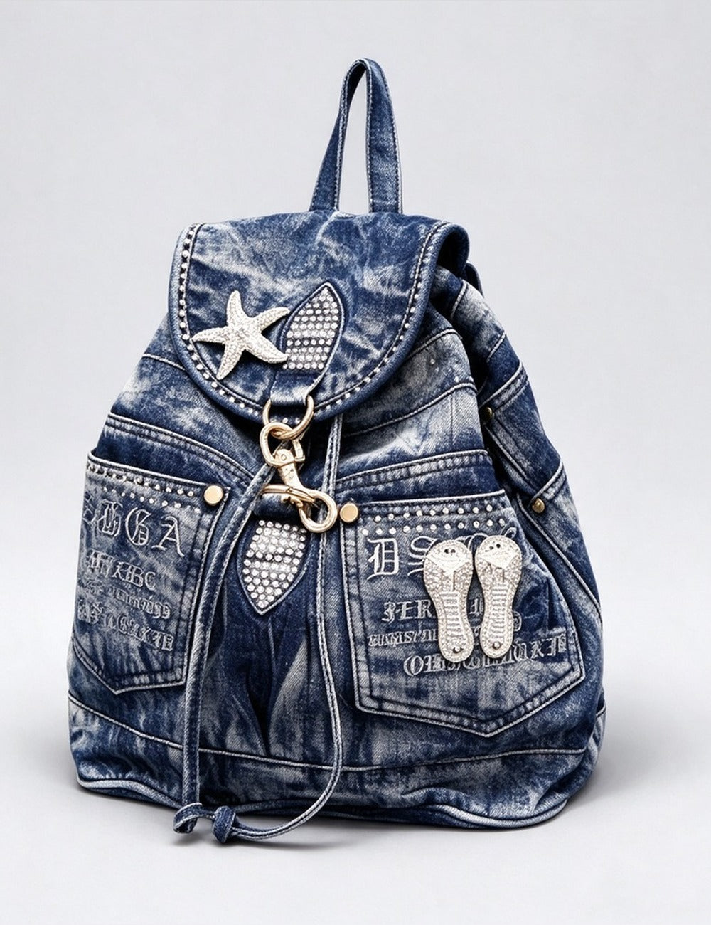 Denim Backpack Bag