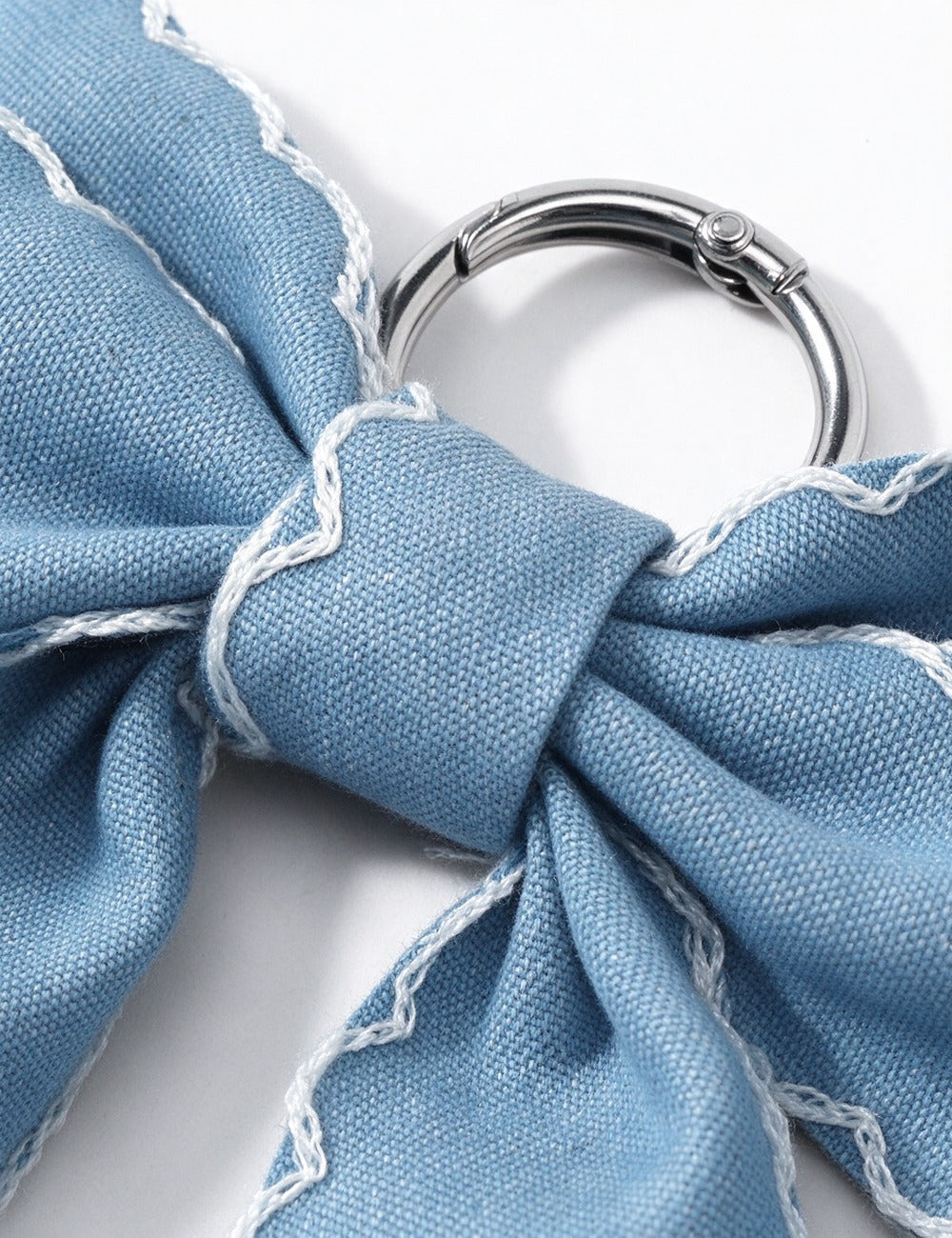 Denim Bow Bag Charm