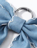 Denim Bow Bag Charm