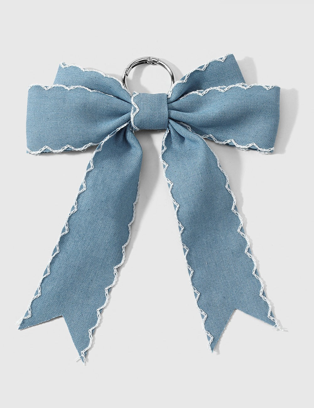 Denim Bow Bag Charm