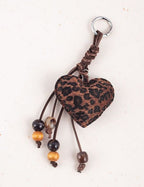Leopard Heart Bag Charm