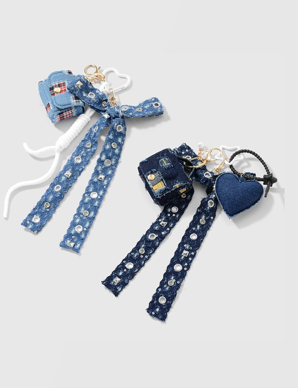 Denim Hand Bag Keychain