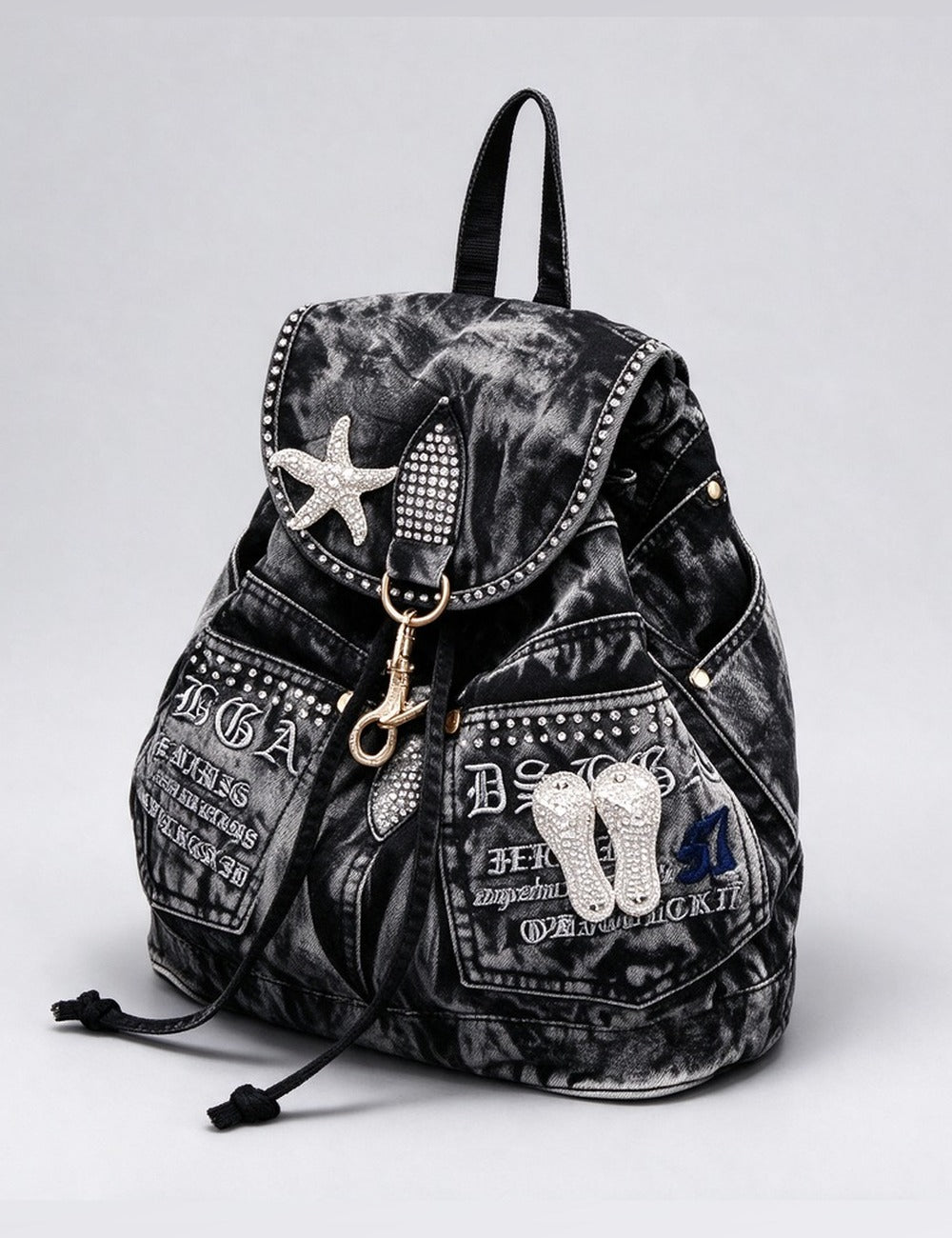 Denim Backpack Bag