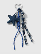 Denim Star Heart Keychain
