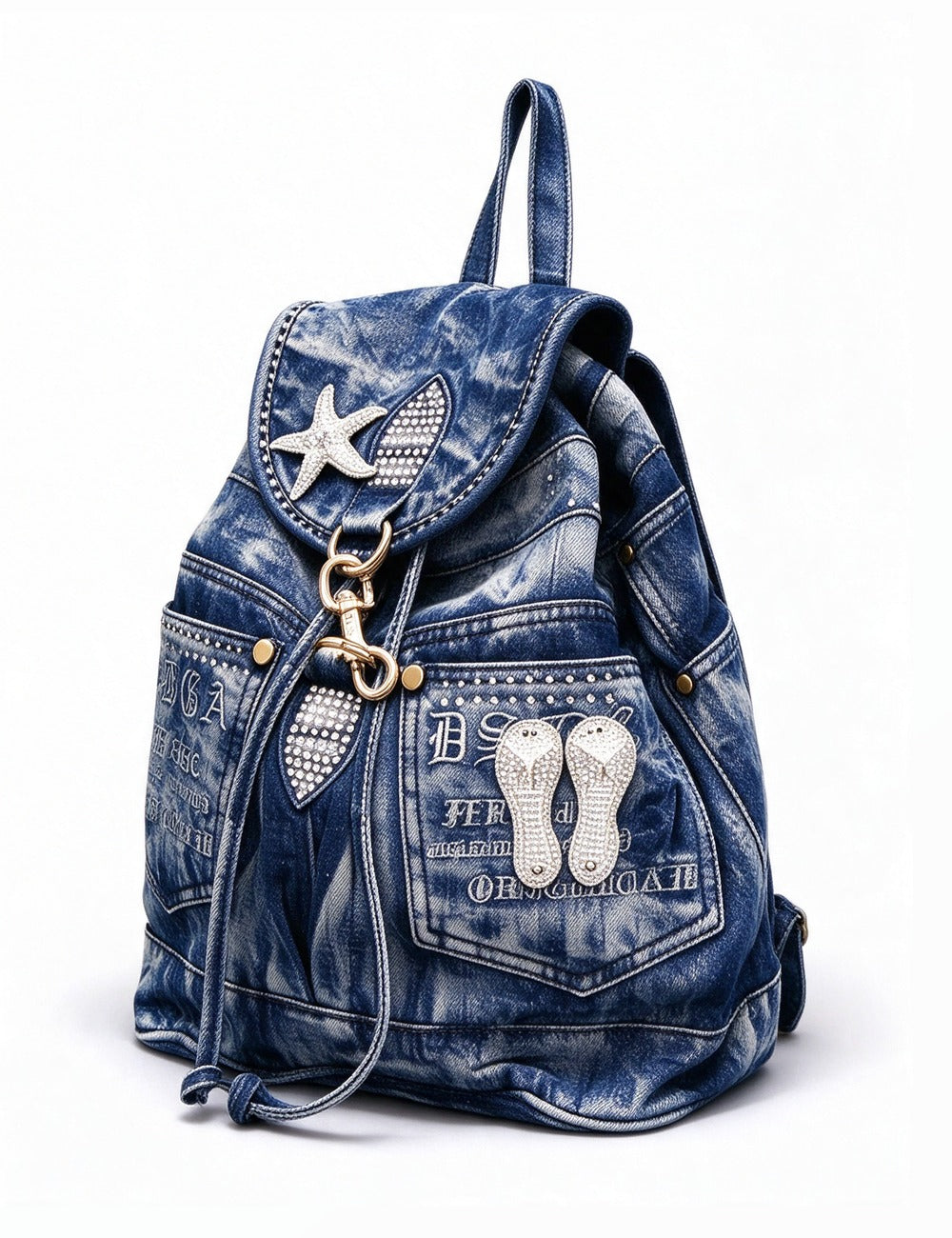 Denim Backpack Bag