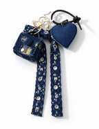 Denim Hand Bag Keychain