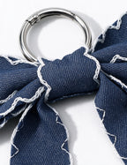 Denim Bow Bag Charm