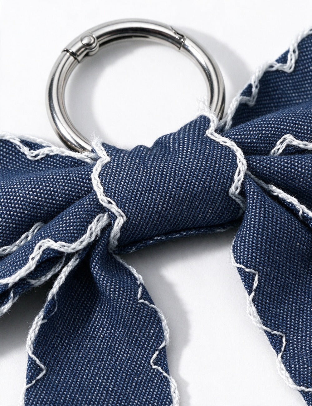 Denim Bow Bag Charm