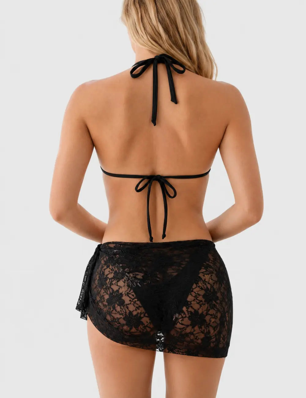 Ladies Floral Lace Mesh Triang - Sweetkama Wholesale - #7639