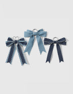 Denim Bow Bag Charm