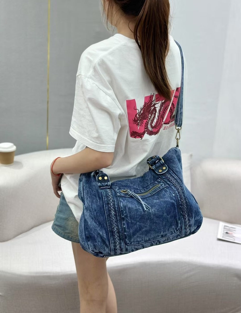Denim Hand Bag