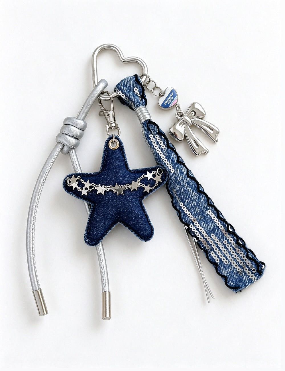 Denim Star Charm