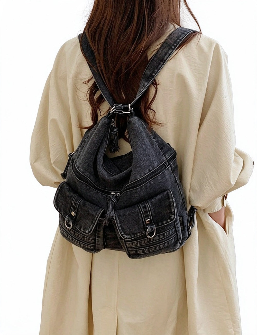 Denim Backpack Bag