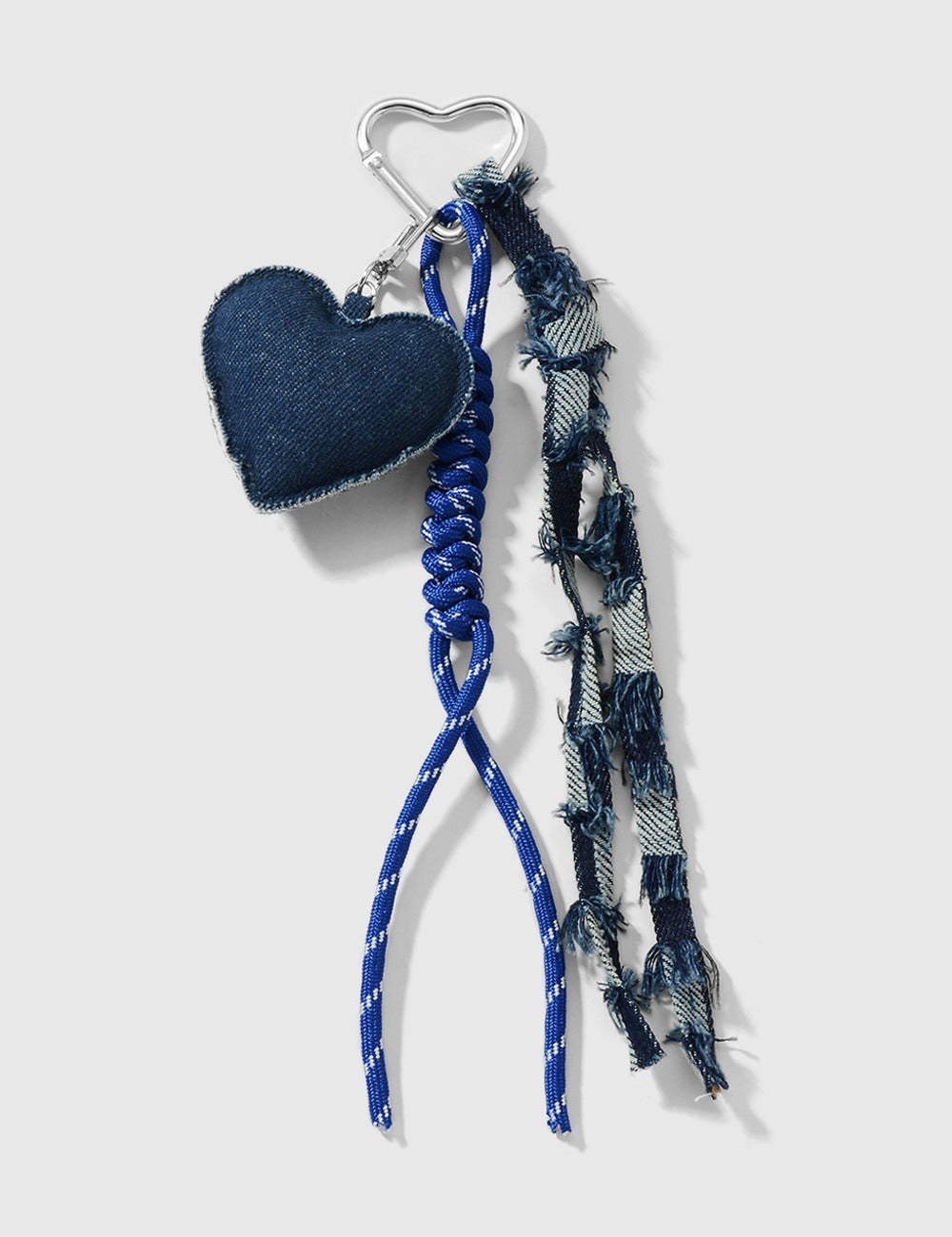 Denim Star Heart Keychain